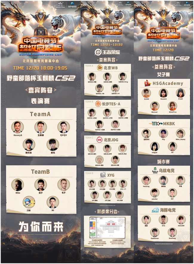 火星电竞“中国电竞节超级冠军杯”即将登陆北京亦庄对战阵容购票通道来啦(图1)